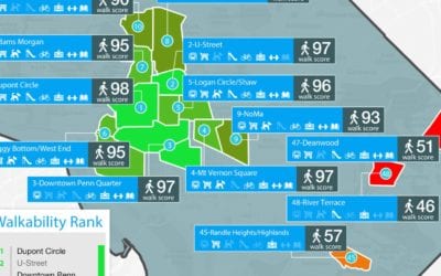 DC Neighborhoods Walk Score Map